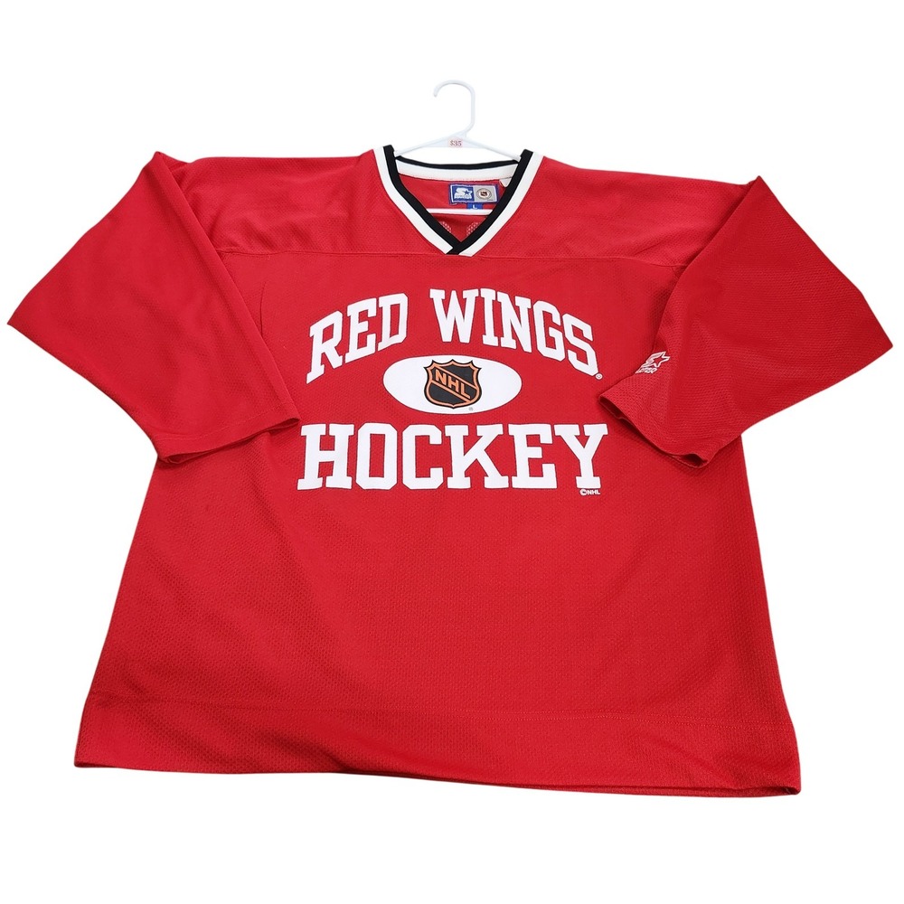 Detroit Red Wings Jersey Mens L Red NHL Hockey Osgood 30 Starter Pullover